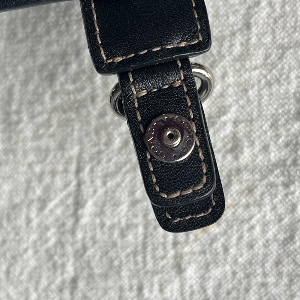 Coach Black Leather Wristlet with Buckle - Picture 2 of 7